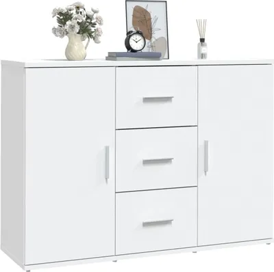 Produktbild von vidaXL Sideboard Weiß 91x29,5x65 cm Holzwerkstoff