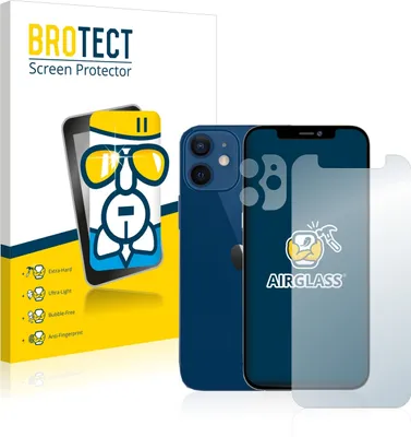 Produktbild von BROTECT Schutzglas für Apple iPhone 12 mini (Display+Kamera) Schutzfolie Panzer Folie Glas Display Schutz klar