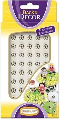 Produktbild von Günthart Back und Decor sugar mini footballs black white 40g