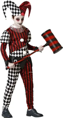 Produktbild von Atosa Halloween Kinderkostüm Harlekin Rot 7-9 Years Rot 7-9 Years