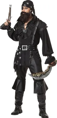 A man wearing a pirate costume.