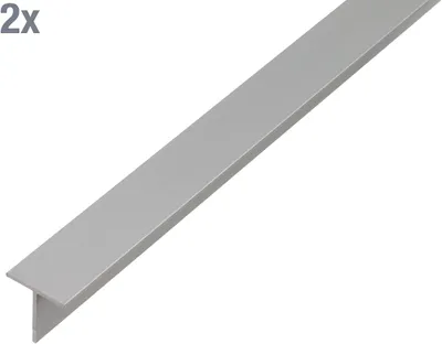Immagine prodotto di Alberts 496944 Profilo a T, alluminio, naturale, 1000 x 35 x 35 mm, set da 2