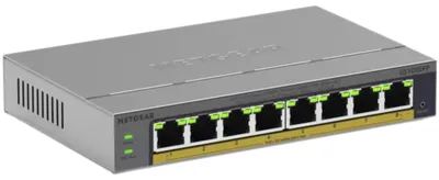Produktbild von NETGEAR GS108EPP, Unmanaged, Gigabit Ethernet (10/100/1000), Vollduplex, Power over Ethernet (PoE), Desktop-/Wandmontage