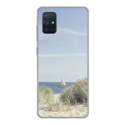 Produktbild von MuchoWow® Handyhülle Schutzhülle Hülle für Samsung Galaxy A71 Nordsee - Dünen - Boot Silikon Softcase Handy Hülle - Kartenbesitzer