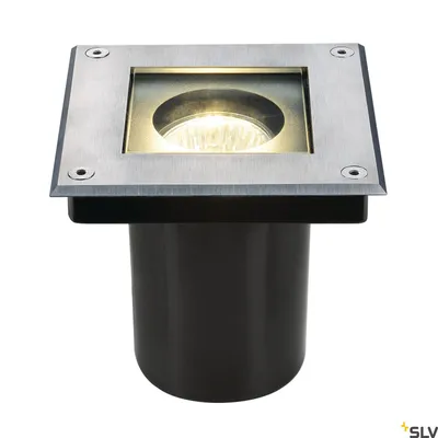Produktbild von SLV Dasar 70 229374 Recessed floor light GU10 HV halogen 35 W Stainless steel