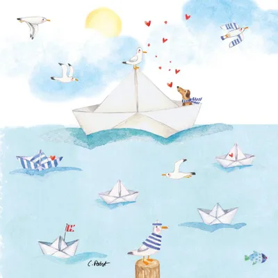 Produktbild von Servietten 33x33 cm - Sailing away