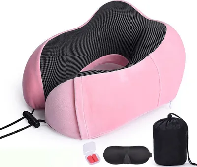 Produktbild von ANTCOOL Reisekissen, Reise- oder Flug-Memory-Schaumstoff-Nackenkissen, Ergonomisch gestaltetes Head-Forward-Nackenstützkissen, Reisekissen für Erwachsene und Kinder