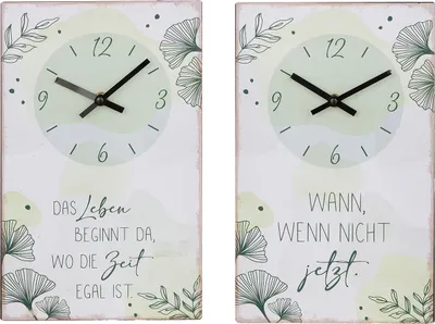 Immagine prodotto di Gilde Wanduhr, rechteckig, "Ginkgokranz"