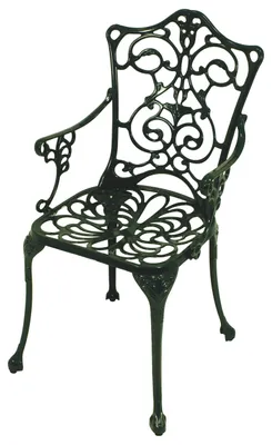 Produktbild von Sessel Jugendstil Aluguss dunkelgrün