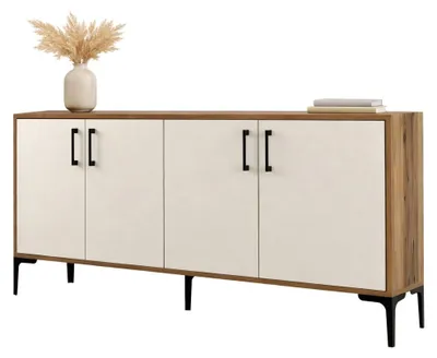 Produktbild von Sinopoli - Anrichte, 160x35x78h cm Cremeweiß, 2 Regale