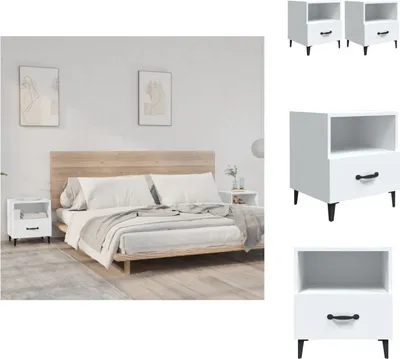 Produktbild von vidaXL Nachttische 2 Stk. Weiß Holzwerkstoff -  Nachttische