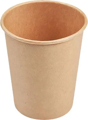 Produktbild von 50 Hartpapier Kaffeebecher 200 ml (8 oz) – Ø 80 x 90 mm, braun PE-beschichtet