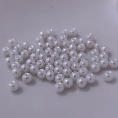 Produktbild von Glasperlen - Typ 'rund' - 20g - 4 mm - Weiß