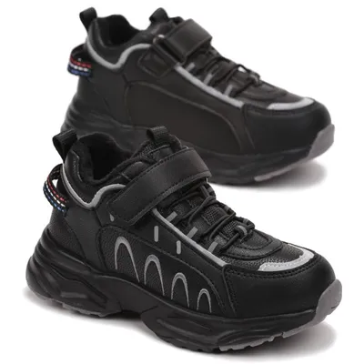 Produktbild von Jungen Mädchen Winterstiefel, Warm Sneaker Stiefeletten Kinderschuhe Tev Schwarz Gr.29