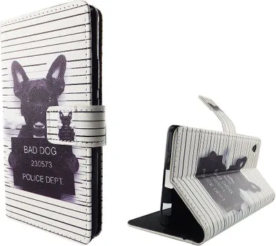 Produktbild von Handyhülle Tasche für Handy Sony Xperia Z5 Böser Hund Weiß