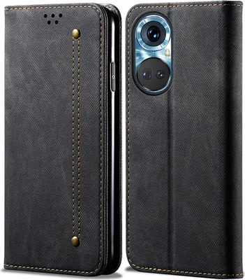 Obrázek produktu pro Honor 50 Pouzdro, Kožené Peněženkové Pouzdro s Magnetickým Uzavíráním a Stojánkem pro Honor 50 černé