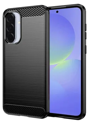 Produktbild von Techsuit Carbon Silikon Back Cover Hlle fr Samsung Galaxy A36 - Schwarz