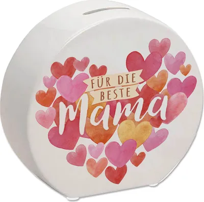 Produktbild von Herzen Spardose mit Spruch Für die beste Mama