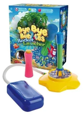 Produktbild von Bubble Rocket Seifenblasenset für Kinder mit Abschussrampe und Schaumstoffrakete