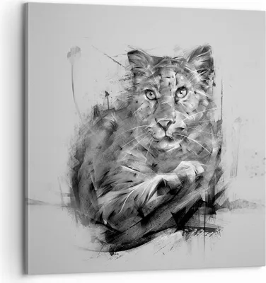 Produktbild von Bild auf Leinwand - Leinwandbild - Tier Abstraktion - 60x60cm - Wand Bild - Wanddeko - Wandbilder - Leinwanddruck - Bilder - Kunstdruck - Wanddekoration - Leinwand bilder - Wandkunst - AC60x60-3850