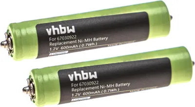 Two green and black batteries are shown against a white background.