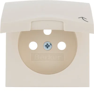 Produktbild von HAGER BERKER B.Kwadrat Zentralplatte für Schutzkontakt-Steckdose mit Klappdeckel krem 3965898992