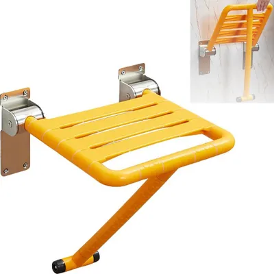 Immagine prodotto di Sedia da doccia pieghevole, antiscivolo, in acciaio inossidabile e ABS, con portata fino a 300 kg, adatta per anziani e persone con disabilità