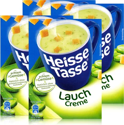 Produktbild von Heisse Tasse Lauch Creme mit Croûtons 3 Beutel á 17,6g (4er Pack)
