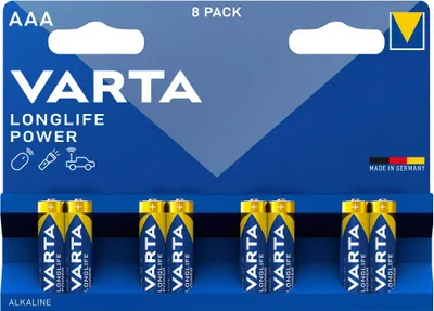 Produktbild von VARTA Batterie High Energy AAA 04903 Alkali 1,5V VE8