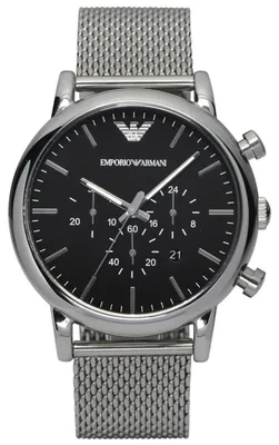 Produktbild von Emporio Armani LUIGI Uhr Herrenuhr Edelstahl Chrono Datum schwarz