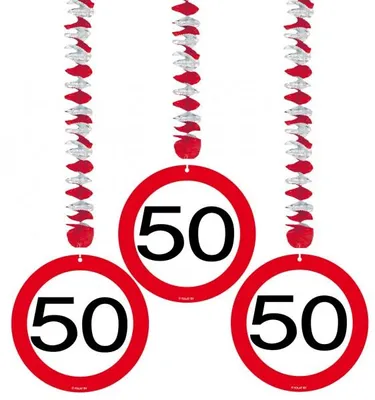 Produktbild von 50. Geburtstag Verkehrsschild Rotorspiralen