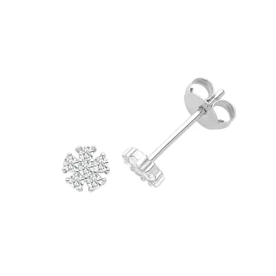 Productafbeelding van Oorbellen voor dames, zilver 925 met zirconiumoxide - 5mm * 5mm; TRS33280