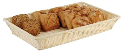 Produktbild von APS 40148 Korb, GN 1/1, 53 x 32,5 cm, Höhe 8 cm, mit Edelstahldraht im Rand, Pol
