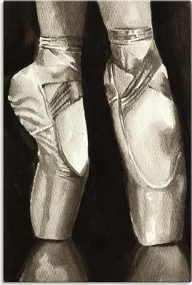 Produktbild von ARTland Leinwandbild Balletschuhe II Größe: 80x120 cm
