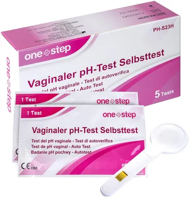 Produktbild von One+Step vaginaler ph-Test Gesundheitstest mit Referenzfarbkarte - 5 Stück