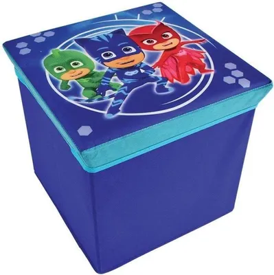 Image de Tabouret de Rangement Enfant Pyjamasques, Pliable, 30 x 30 x 20 cm