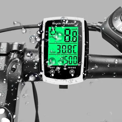 Imagen del producto de Ordenador de bicicleta inalámbrico - Resistente al agua - Pantalla LCD