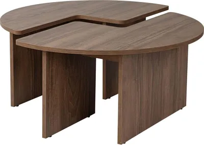Image de Tairn - Table basse, 90x90x41h cm Noyer marron, Forme carrée