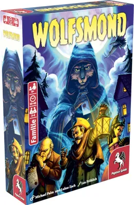 Produktbild von Wolfsmond Kartenspiel mit 30 Charakterkarten für Bluff und Strategie