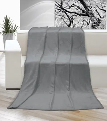 Zdjęcie produktu dla Koc mikro łóżko podwójne 200x230cm szary