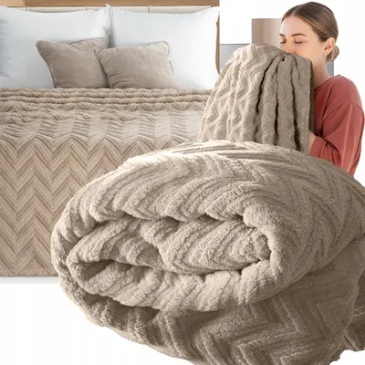 Produktbild von Eurofirany Decke Überwurf 170x210cm weich Fischgrät