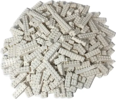 Obrázok produktu pre LEGO® 2x2,2x4,2x6 vysokých tehličiek biela NOVINKA! Množstvo 100x