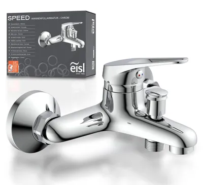 Produktbild von eisl Badewannenarmatur SPEED, Mischbatterie Badewanne, Wasserhahn Bad, Wannenarmatur Chrom