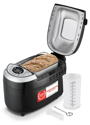Produktbild von TZS First Austria - Brotbackautomat 850W - 700-1250g Füllmenge - 12 Automatikprogramme - Sichtfenster, Timer, Zubehör & Warmhaltefunktion - Schwarz