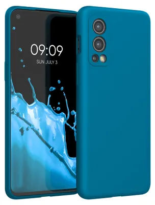 Produktbild von kwmobile Handyhülle für OnePlus Nord 2 5G Hülle - Case Silikon - Kabelloses Laden - Schutzhülle Cover in Karibikblau
