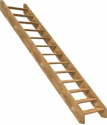 Produktbild von Dolle Raumspartreppe Paris ohne Setzstufen Eiche versiegelt Treppenlauf gerade ohne Geländer