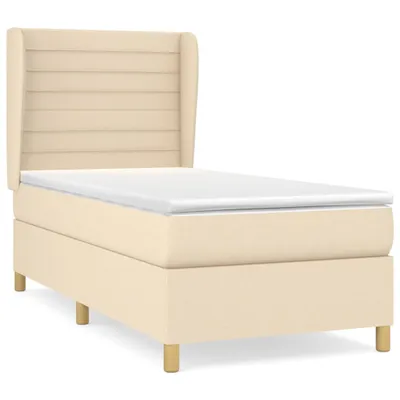Obrázek produktu pro vidaXL Postel Boxspring s matrací Cream 80x200 cm Látka