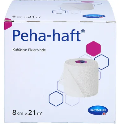 Produktbild von Peha-haft kohäsive Fixierbinde latexfrei 8 cm x 21 m, 1 St. Binde