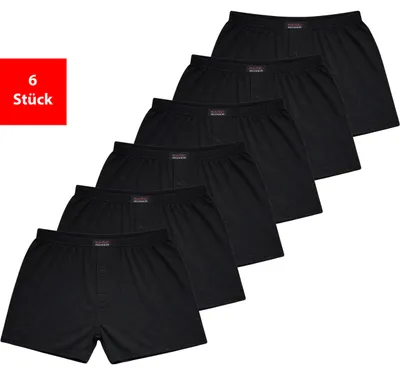 Produktbild von Boxershorts Herren Boxershorts Baumwolle 3er-9er Pack Eingriff Unterwäsche -Schwarz L 6 Stück