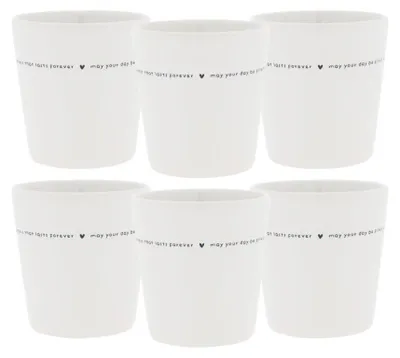 Produktbild von 6er Set Becher ohne Henkel mit Schriftzug für 300ml Bastion Collections